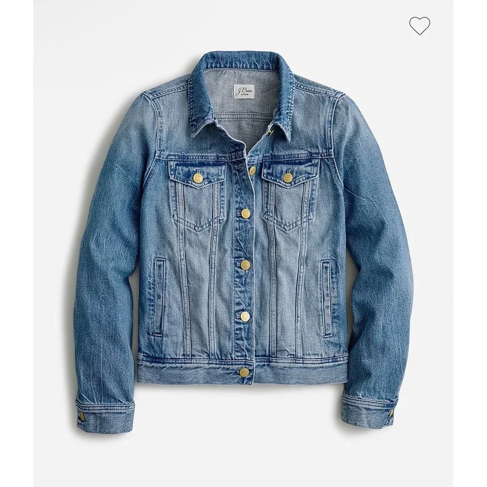 J. Crew XS Classic Denim Jacket in Brilliant Day Wash $98